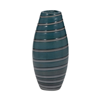 12 Santiago Striped Blue Glass Vase