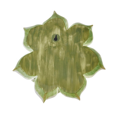 Decorative Resin Lotus Wall Flower, Green