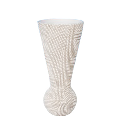 Decorative Resin Vase, White