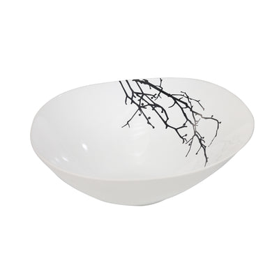 Decorative Ceramic Bowl, White