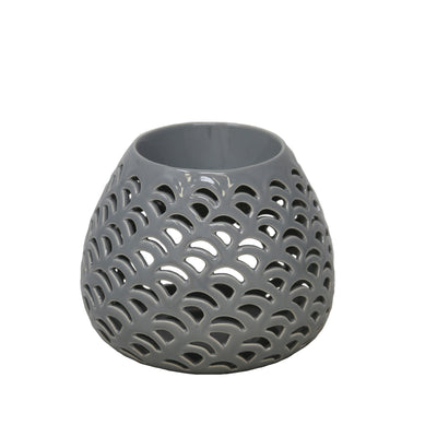 GRAY OIL BURNER CANDLE HOLDER, 4