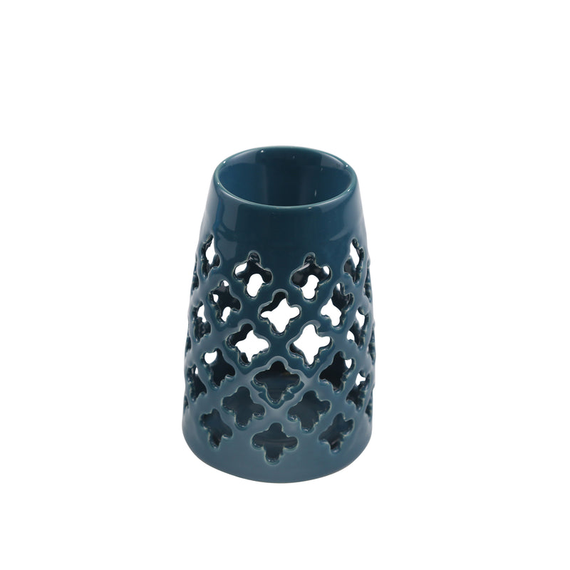 TEAL OIL BURNER CANDLE HOLDER, 6