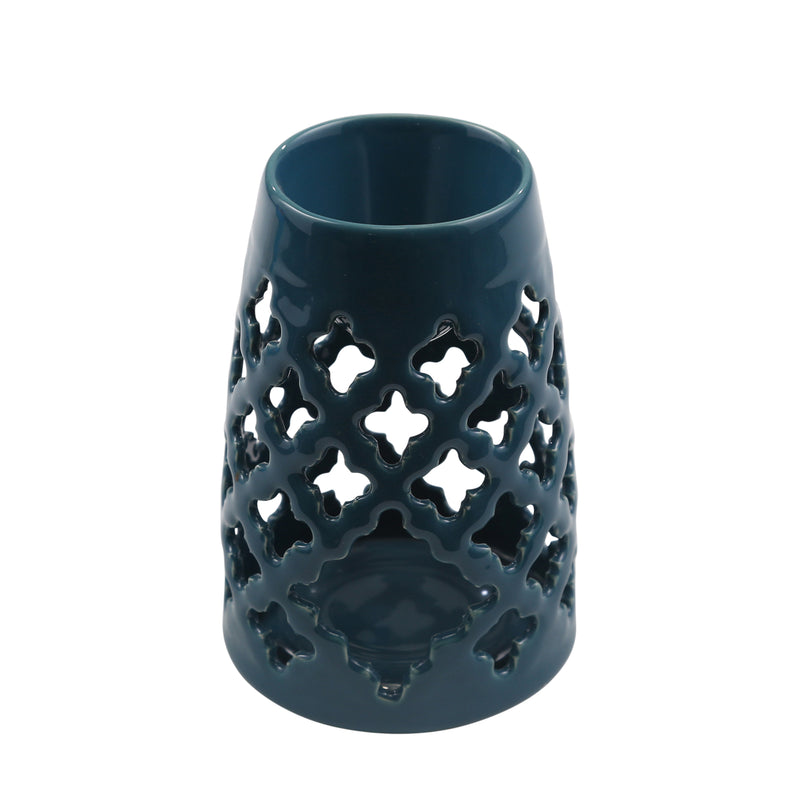 TEAL OIL BURNER CANDLE HOLDER, 6