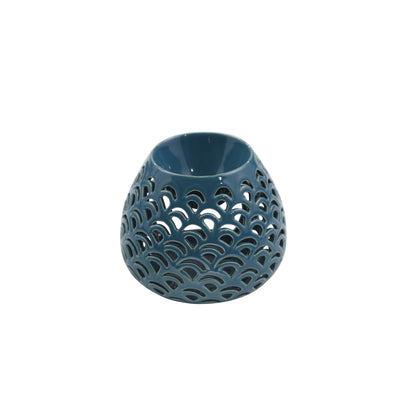 TEAL OIL BURNER CANDLE HOLDER, 4