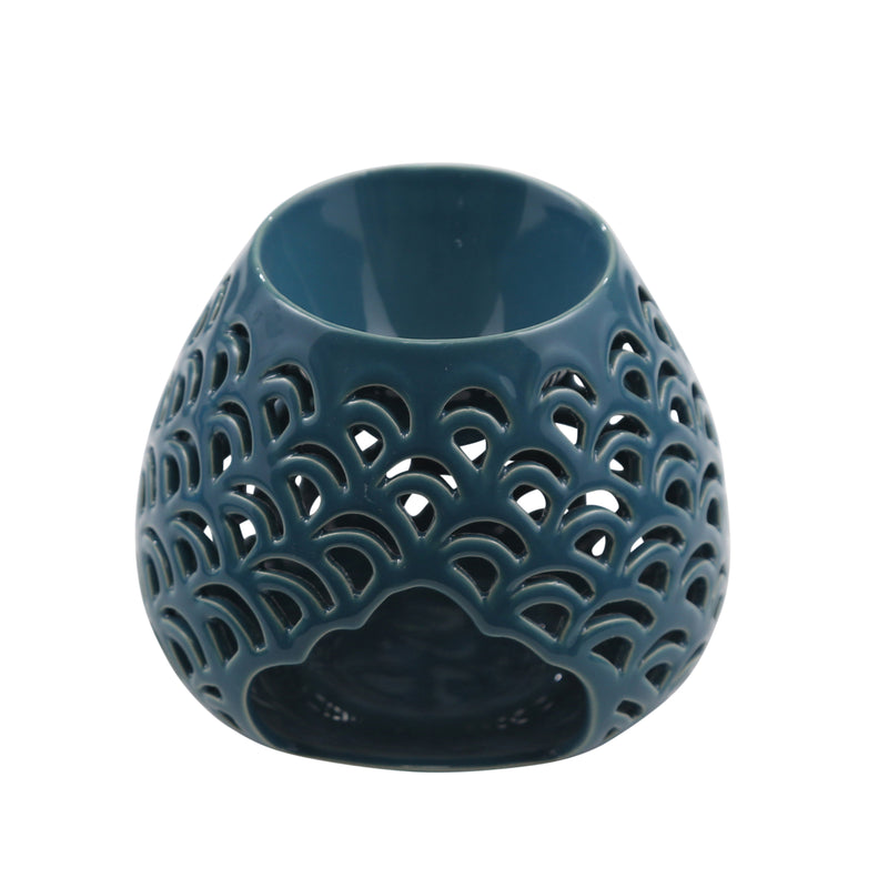 TEAL OIL BURNER CANDLE HOLDER, 4