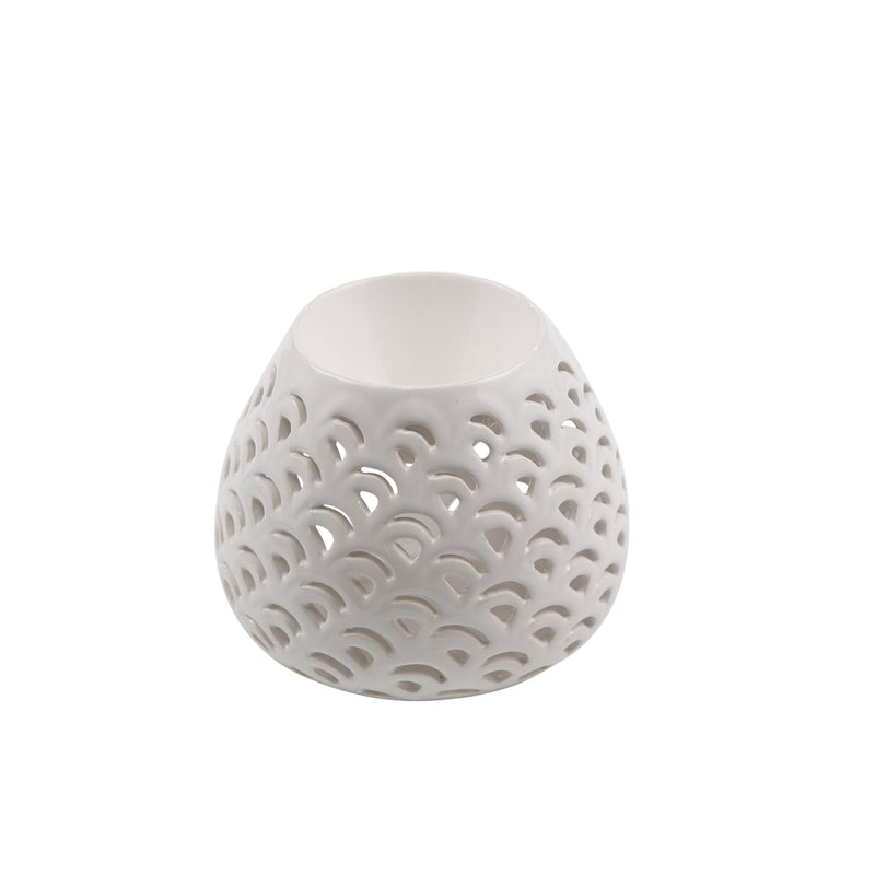 WHITE OIL BURNER CANDLE HOLDER, 4