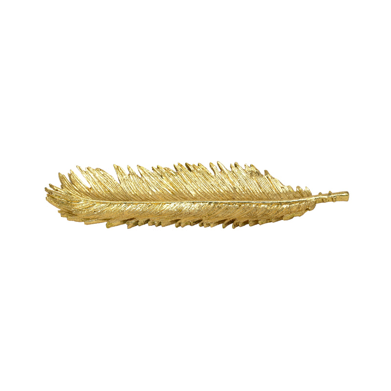 Polyresin Leaf Wall Decor, Gold