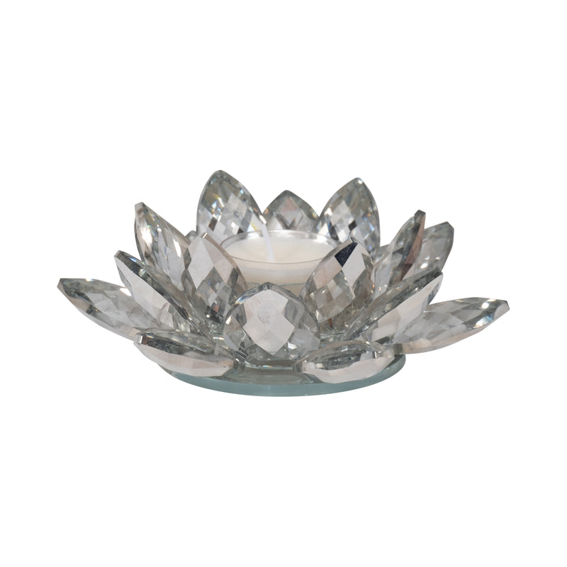 SILVER CRYSTAL VOTIVE CANDLE HOLDER 6