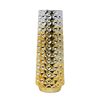 Decorative Ceramic Vase, Silver / Gold