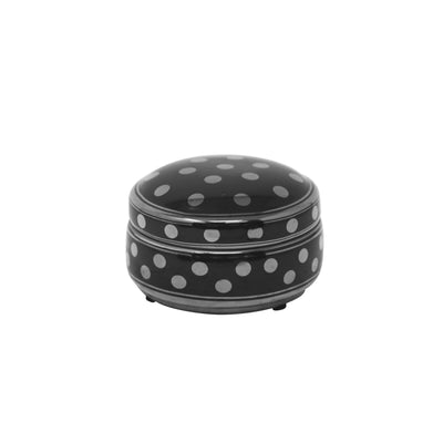 BLACK/SILVER POLKA DOT BOX 5