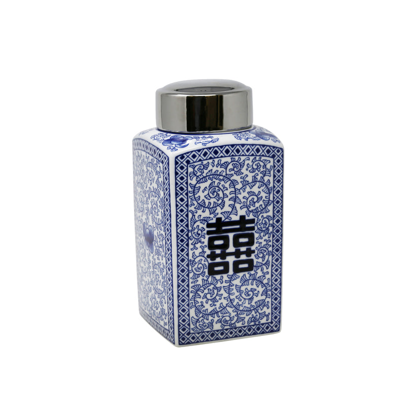 SQUARE WHITE/BLUE/SILVER JAR 1, 2