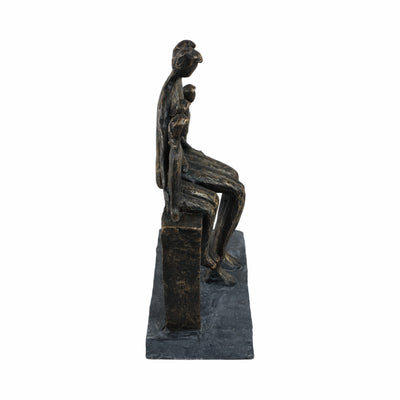 POLYRESIN 10 FAMILY SCULPTURE, BRONZE