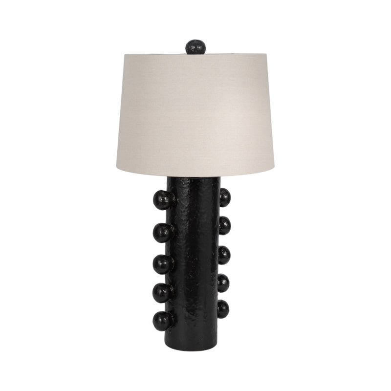 31 Tall Knobby Table Lamp, Black