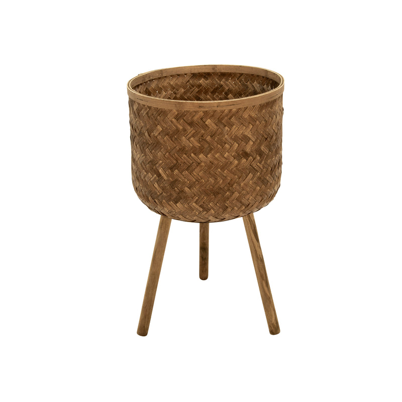 S/3 BAMBOO PLANTERS 11/13/15 BROWN