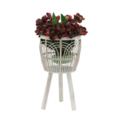 S/3 Bamboo Planters 11/13/15, White