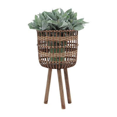 S/3 BAMBOO PLANTERS 11/13/15, BROWN