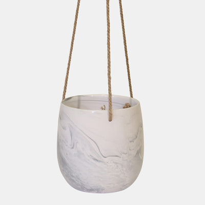 Hanging Gray Marble Planter