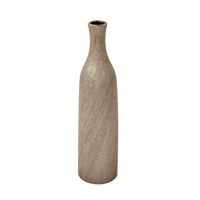 CERAMIC 17.75 VASE, CHAMPAGN