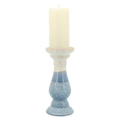 Cer, 10H Candle Holder, Skyblue