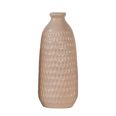 12 Dimpled Vase, Blush