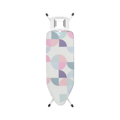 Brabantia Ironing Board C, 124 x 45 cm w Steam Iron Rest Abstract Leaves