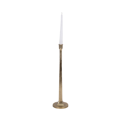 METAL, 20 SQUARED OFF TAPER CANDLEHOLDER, GOLD