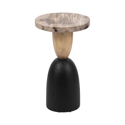 Petrified Wood, 20 Accent Table, Multi