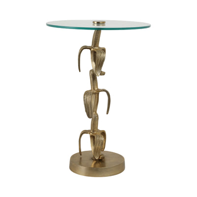 22x15 Bananas Accent Table, Gold Kd