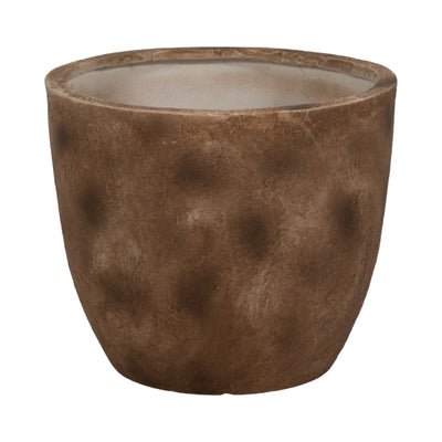 Ec Resin, 24d Convex Planter, Brown