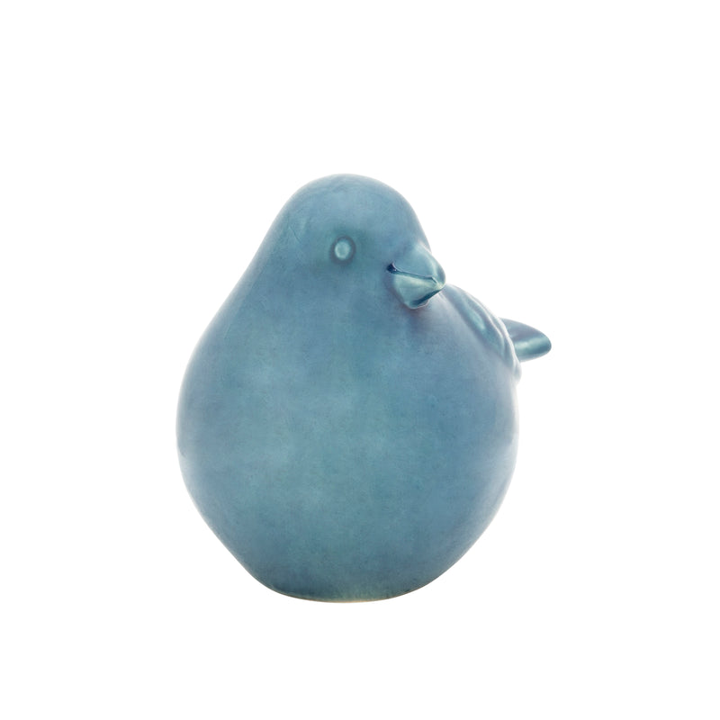 8 BIRD FIGURINE, TURQ