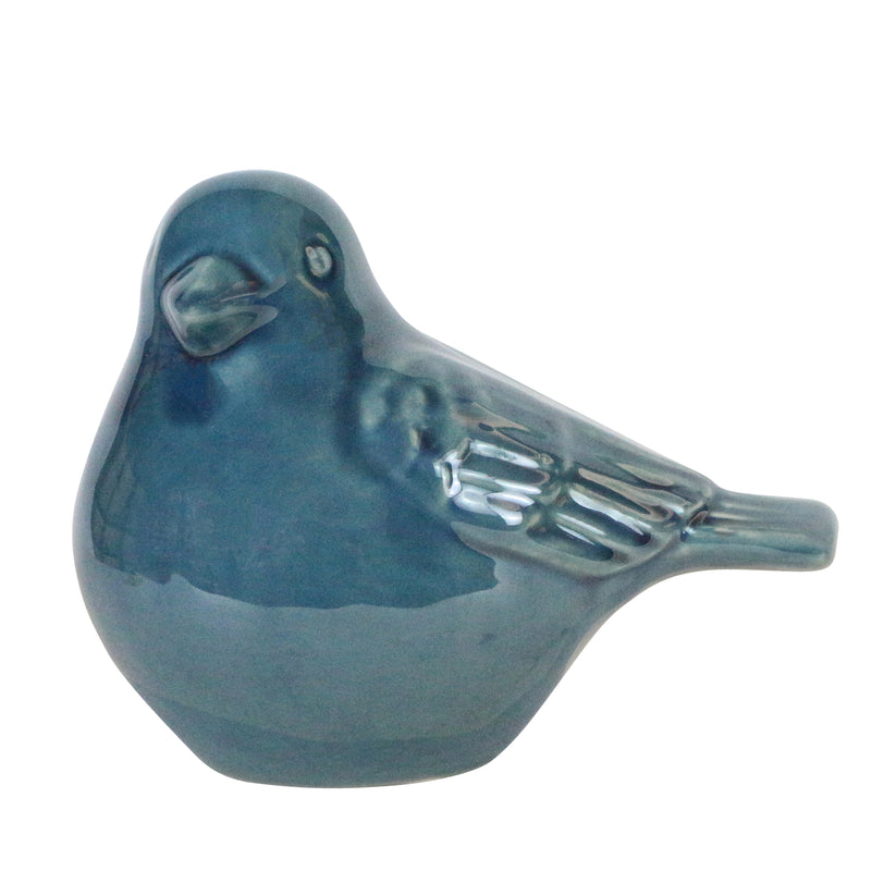 8 BIRD FIGURINE, TURQ