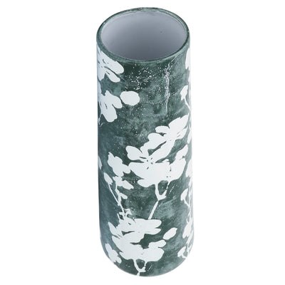 CER 19 FLORAL VASE, GREEN/WHITE