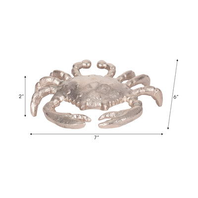 Metal, 7 Crab Deco Silver