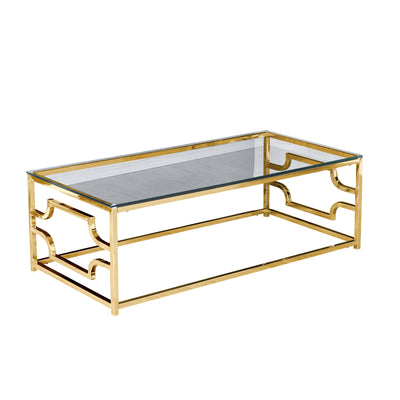 STEEL COFEE TABLE, GOLD