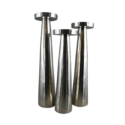 ALUMINUM 21 PILLAR HOLDER, SILVER