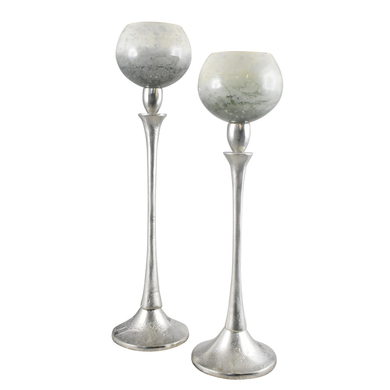 GLASS 20 GOBLET VOTIVE HOLDERON ALUMINUM STAND