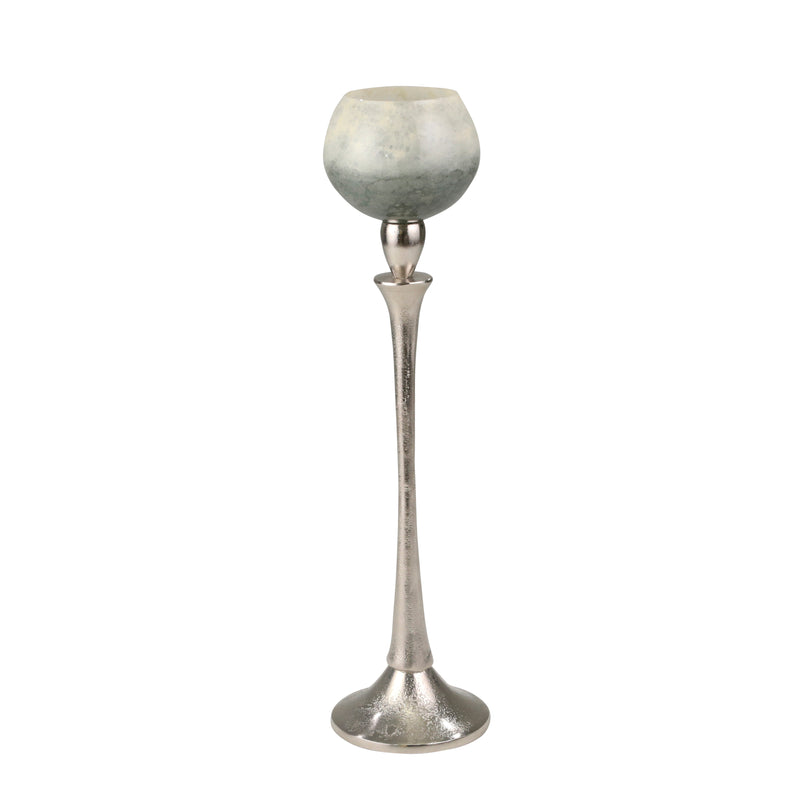 GLASS 20 GOBLET VOTIVE HOLDERON ALUMINUM STAND