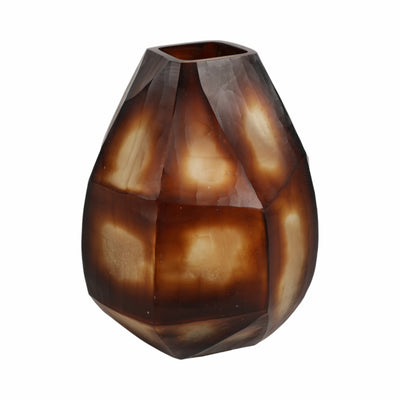 10 Tioga Small Brown Glass Vase