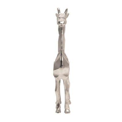 ALUMINUM STANDING GIRAFFE, 15SILVER