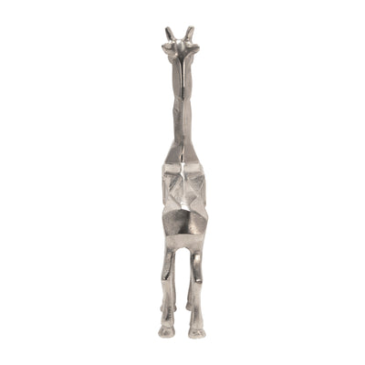 ALUMINUM STANDING GIRAFFE, 15SILVER