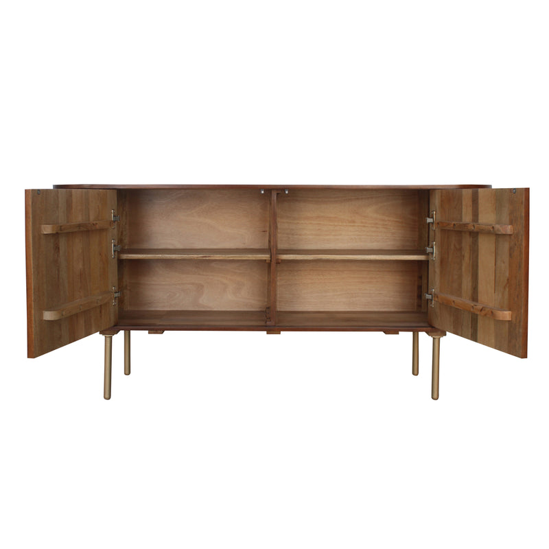 63 Rounded Ridges Sideboard, Brown