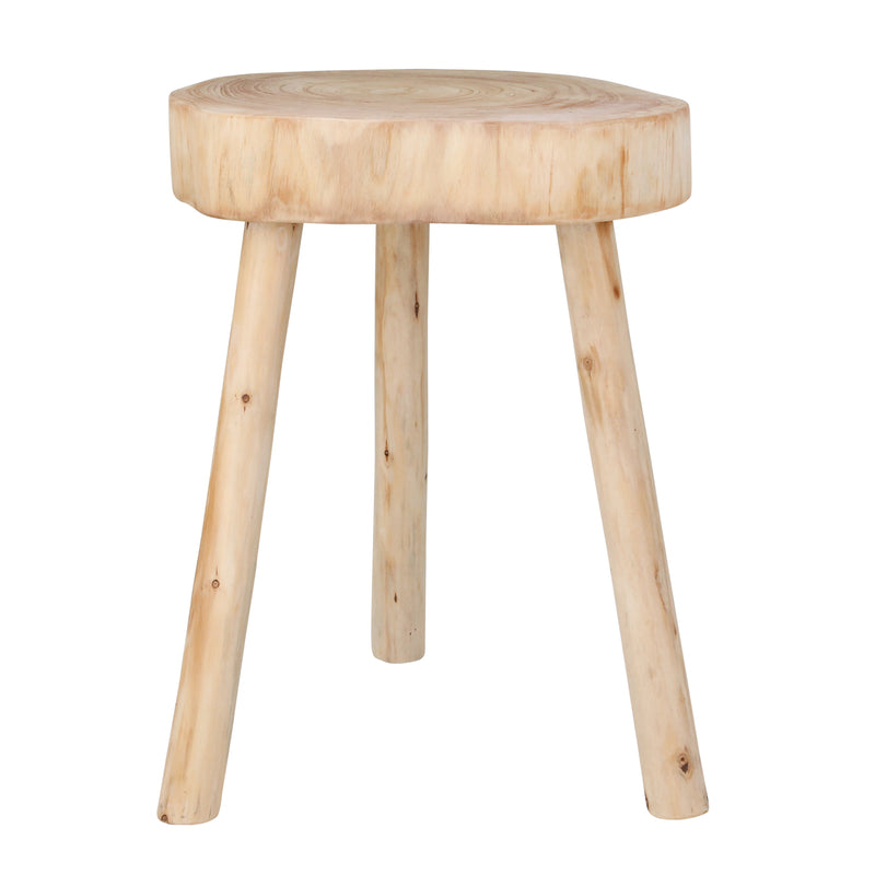 WOODEN 24 ACCENT TABLE, NATURAL KD