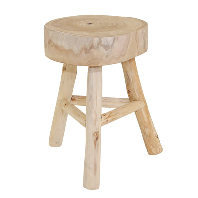 WOODEN 16 STOOL, NATURAL