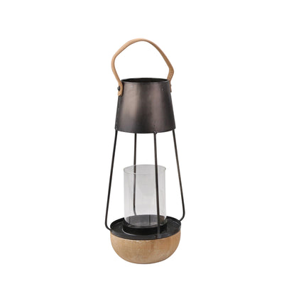 METAL 18.75 LANTERN, BLACK