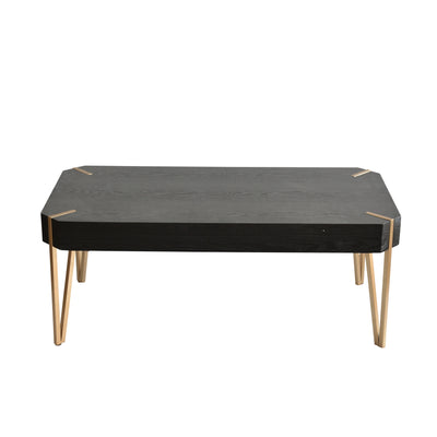 WOODEN 46 COCKTAIL TABLE, BLACK- KD