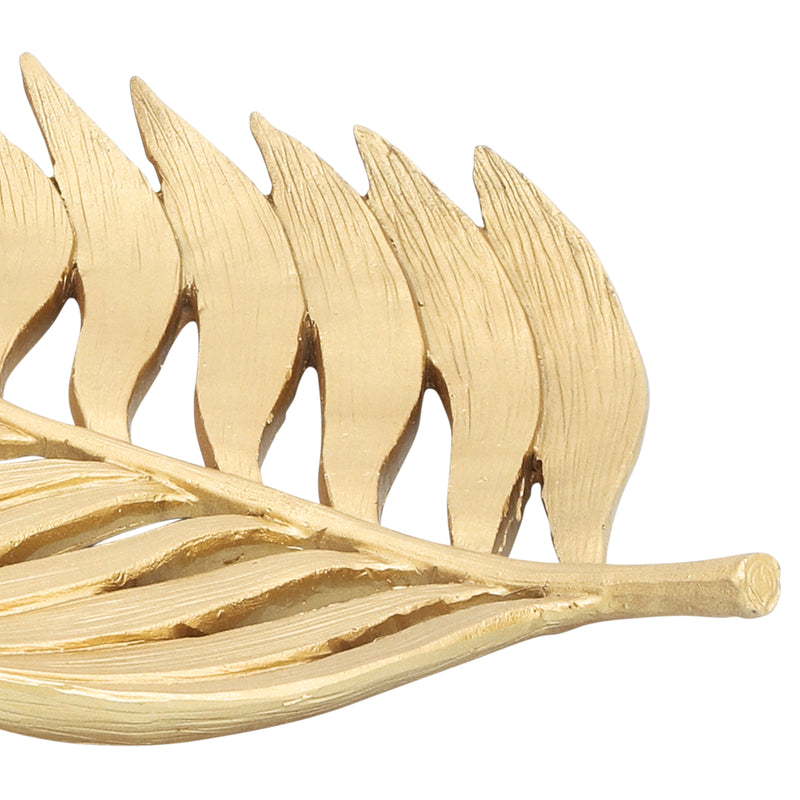 POLYRESIN 14 PALM LEAF DECORATION, GOLD