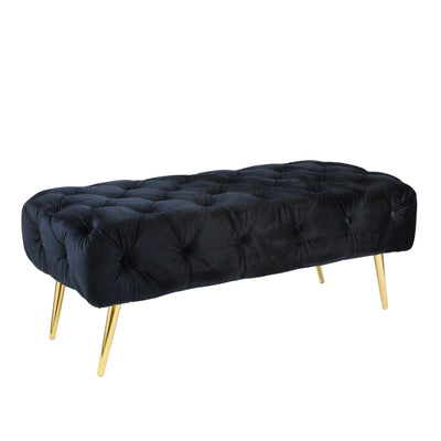 TUFTED 40 BENCH, BLACK, KD