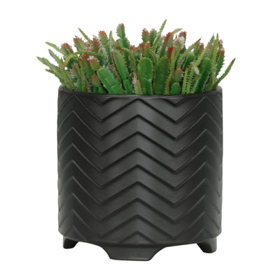 METAL 22H CUT-OUT VASE, BLACK