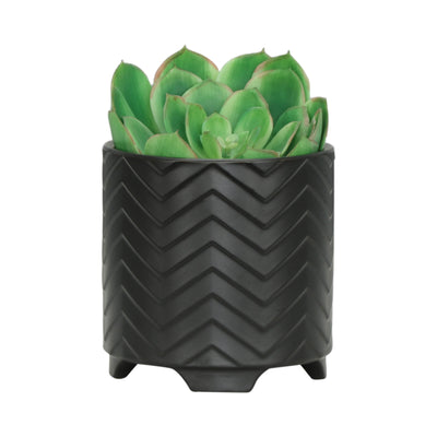 METAL 22H CUT-OUT VASE, BLACK