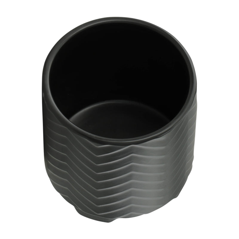 METAL 22H CUT-OUT VASE, BLACK